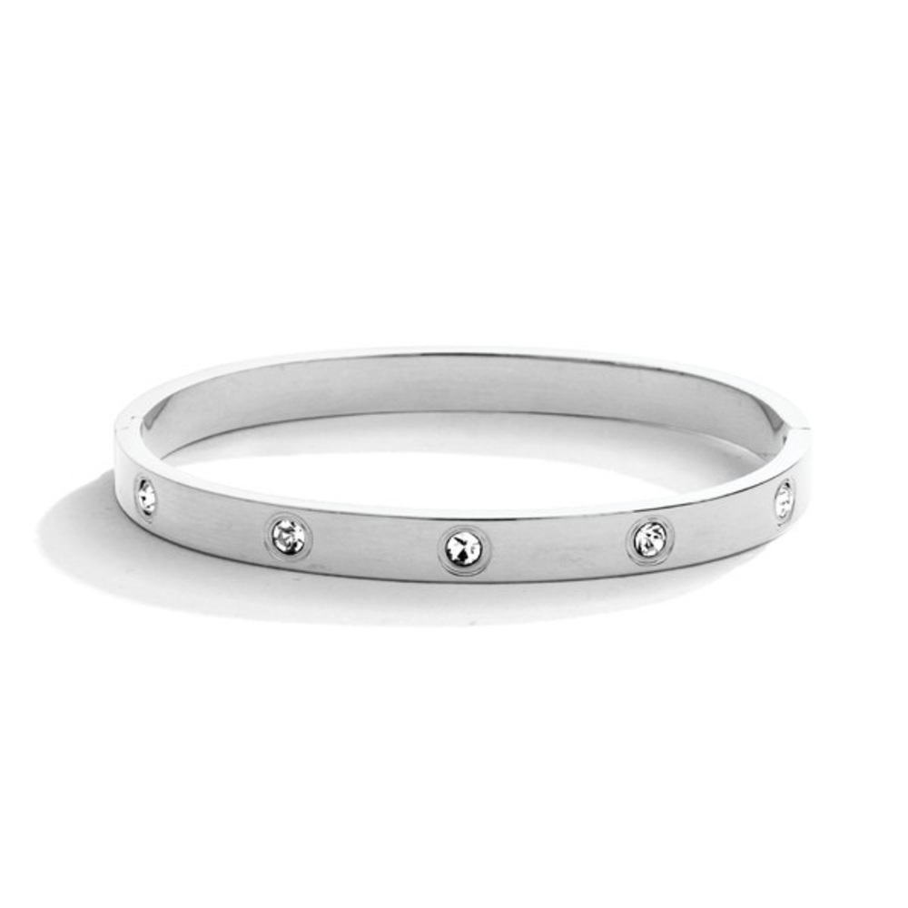 Bracelet - Cubic zirconia hinged bangle